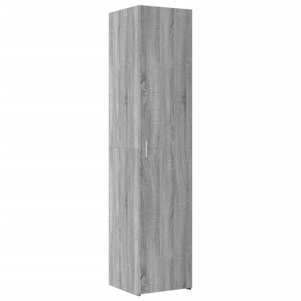 vidaXL Armario estrecho madera ingeniería gris Sonoma 40x42,5x225 cm