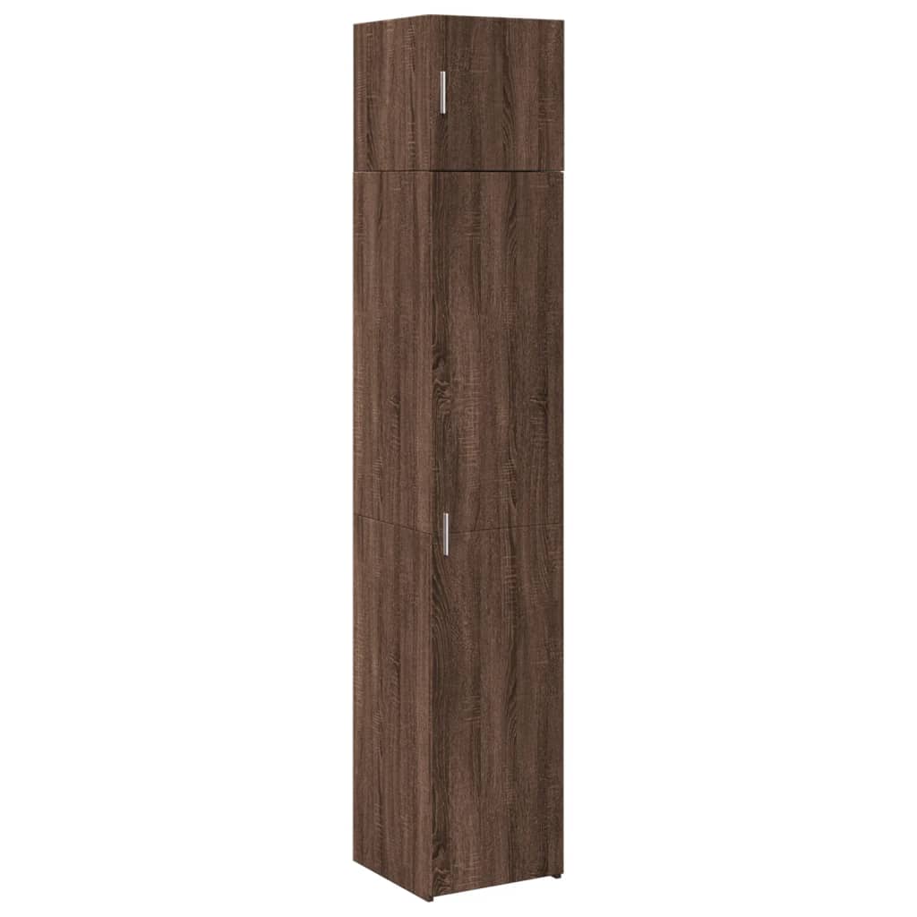 vidaXL Armario estrecho madera ingeniería marrón roble 40x42,5x225 cm