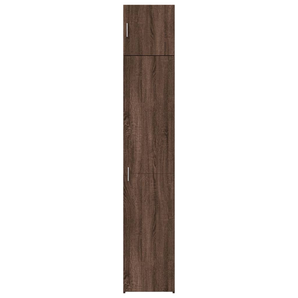 vidaXL Armario estrecho madera ingeniería marrón roble 40x42,5x225 cm