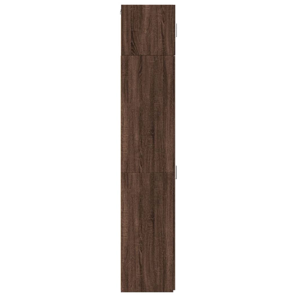 vidaXL Armario estrecho madera ingeniería marrón roble 40x42,5x225 cm