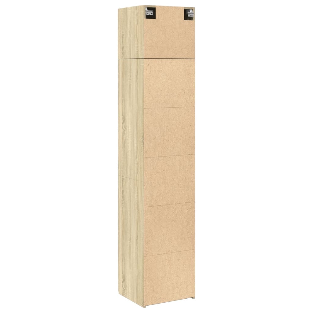 vidaXL Armario estrecho madera ingeniería roble Sonoma 45x42,5x225 cm