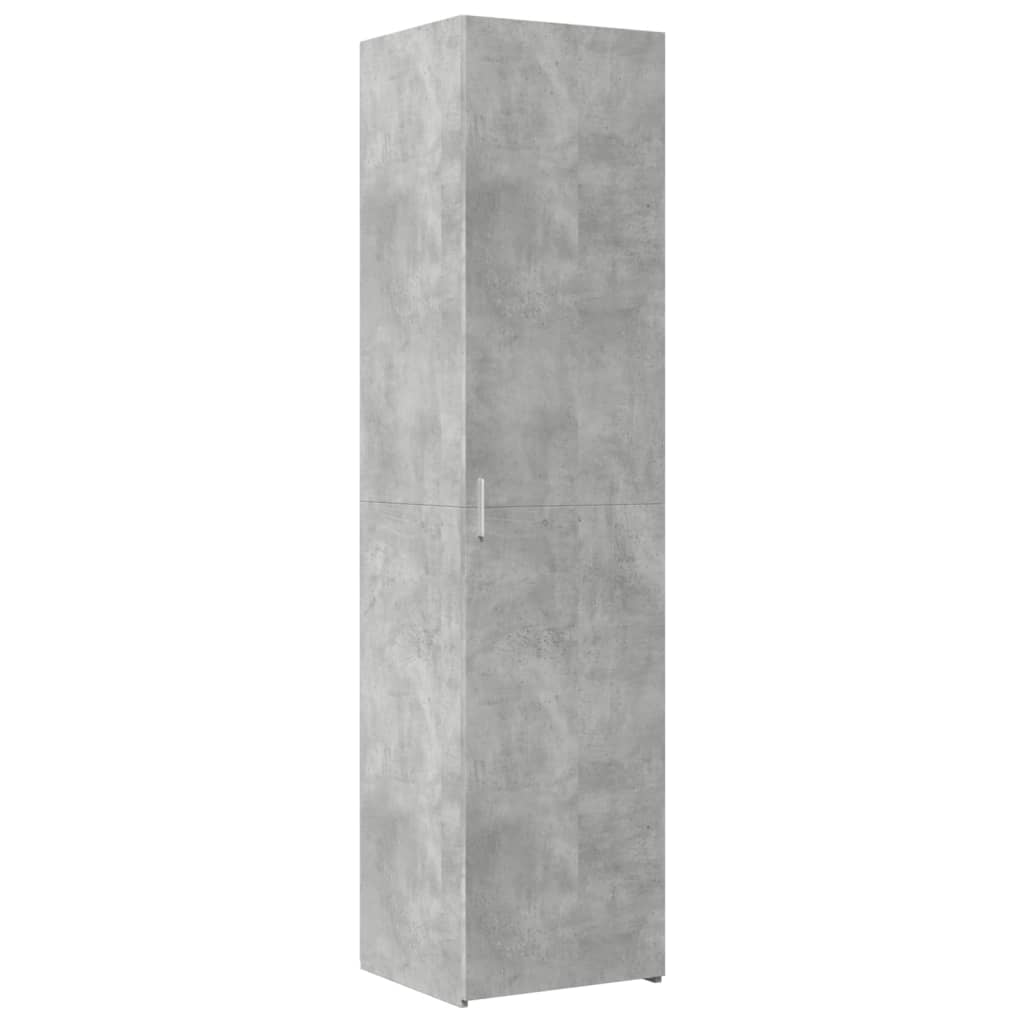 vidaXL Armario estrecho madera ingeniería gris hormigón 45x42,5x225 cm