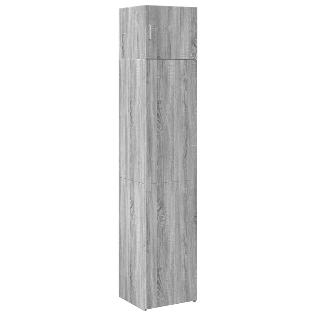 vidaXL Armario estrecho madera ingeniería gris Sonoma 45x42,5x225 cm