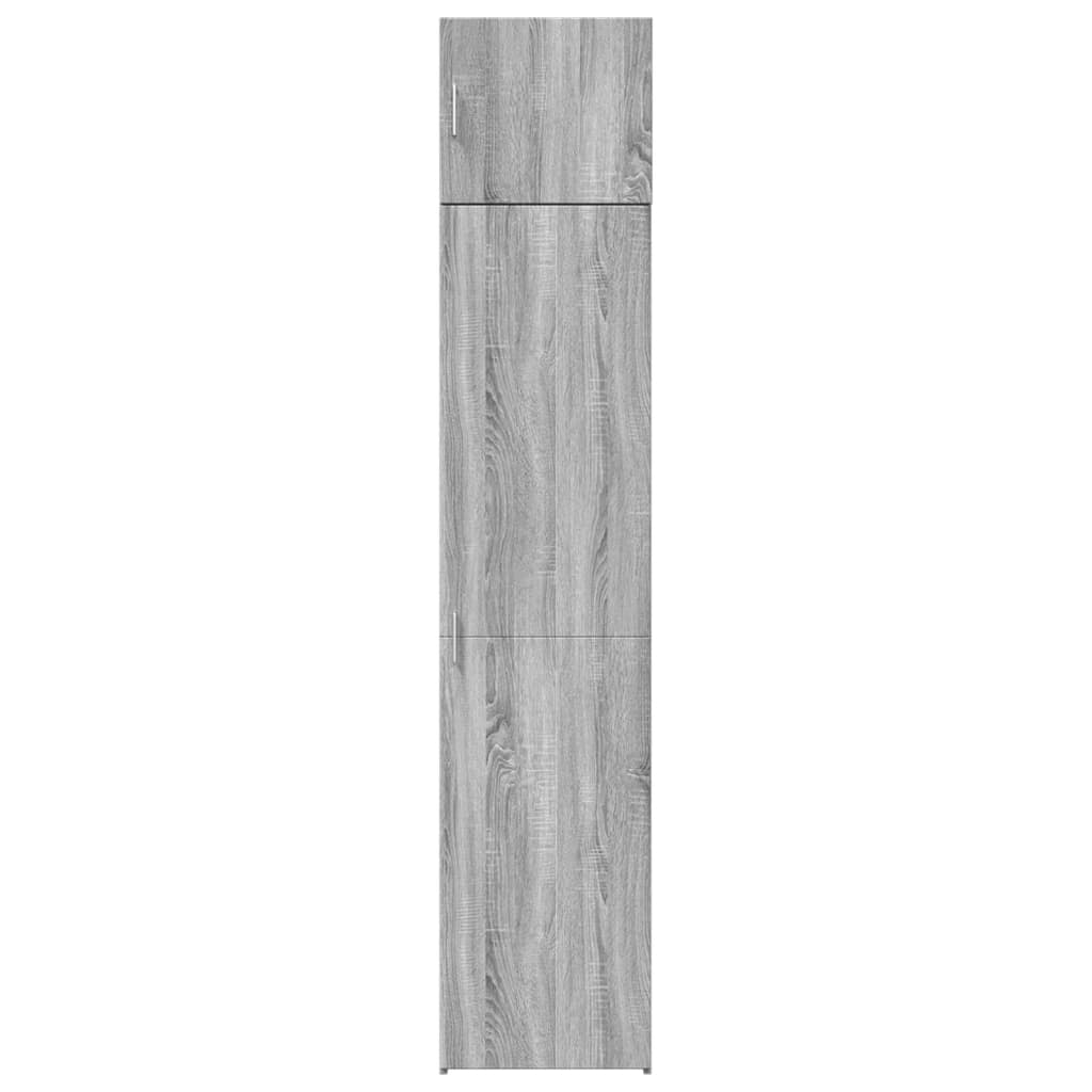 vidaXL Armario estrecho madera ingeniería gris Sonoma 45x42,5x225 cm