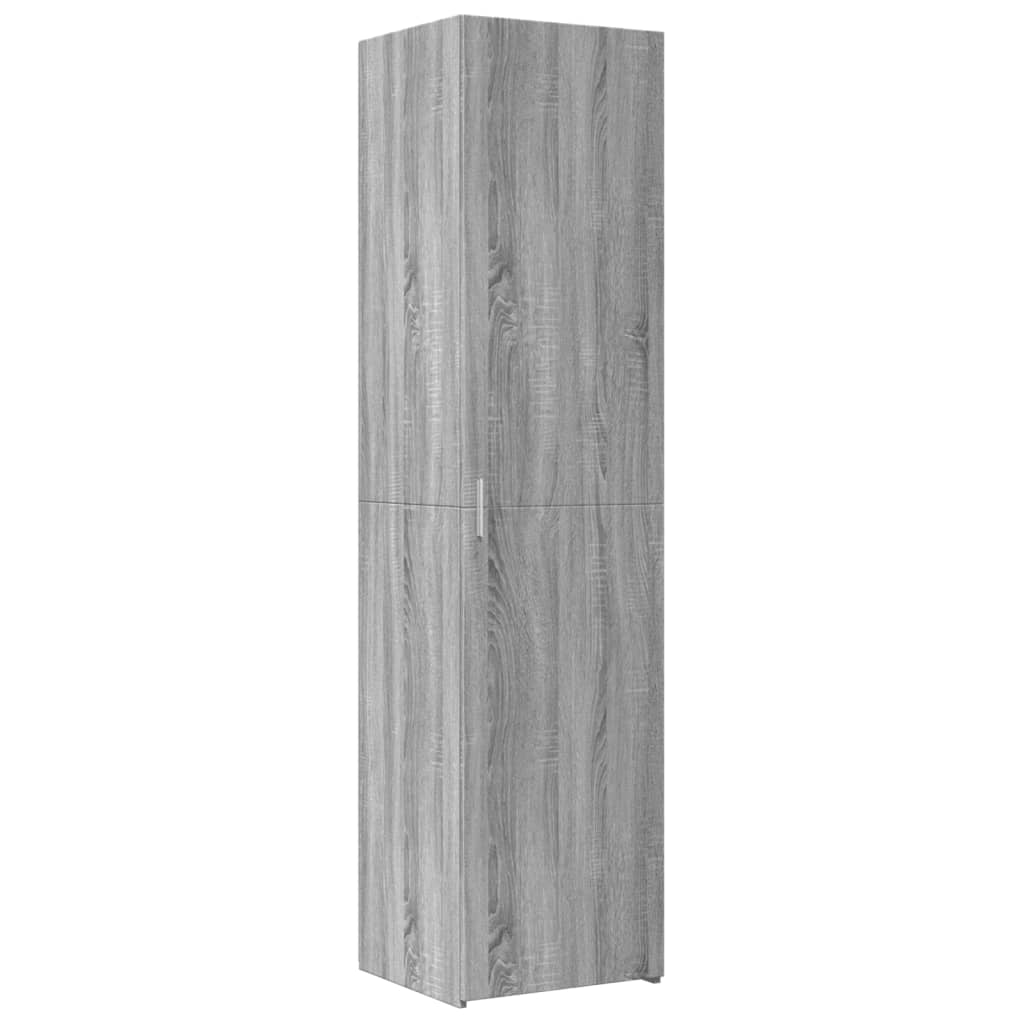 vidaXL Armario estrecho madera ingeniería gris Sonoma 45x42,5x225 cm