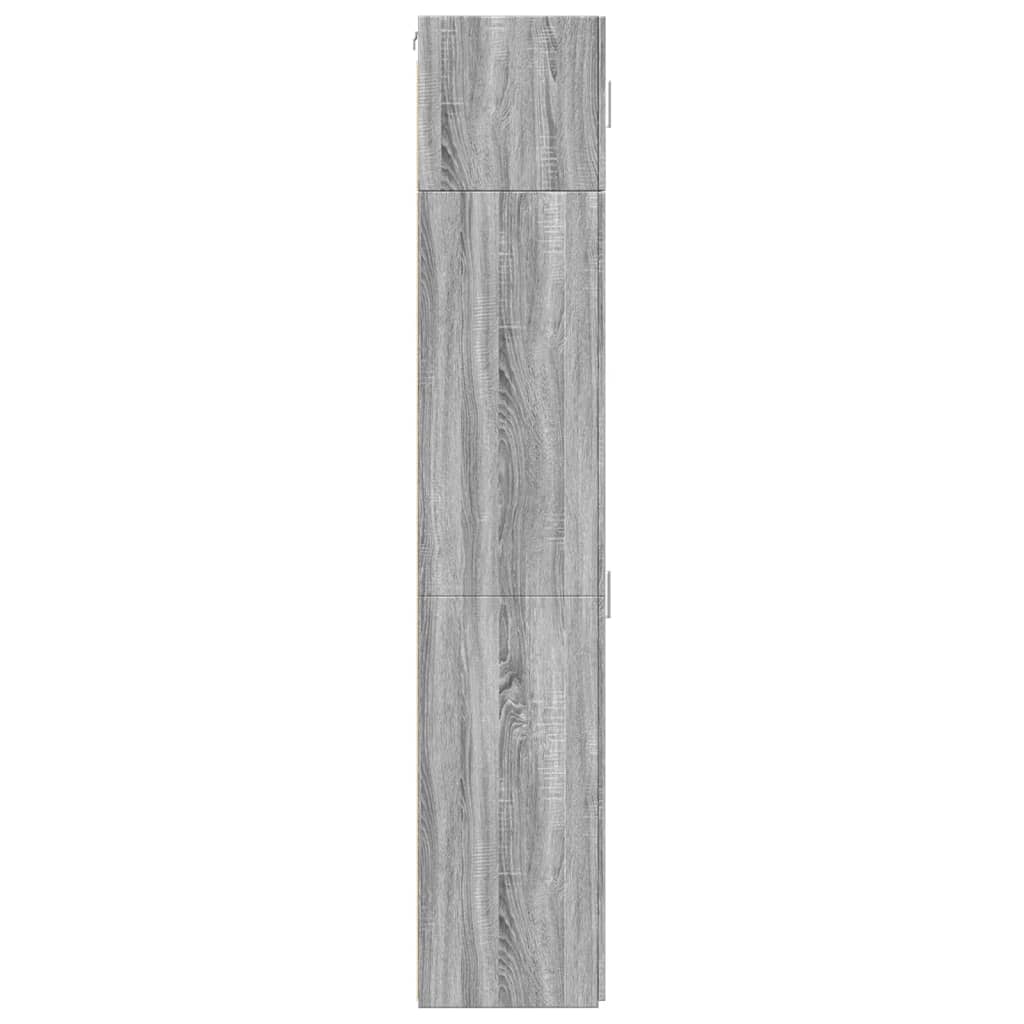 vidaXL Armario estrecho madera ingeniería gris Sonoma 45x42,5x225 cm