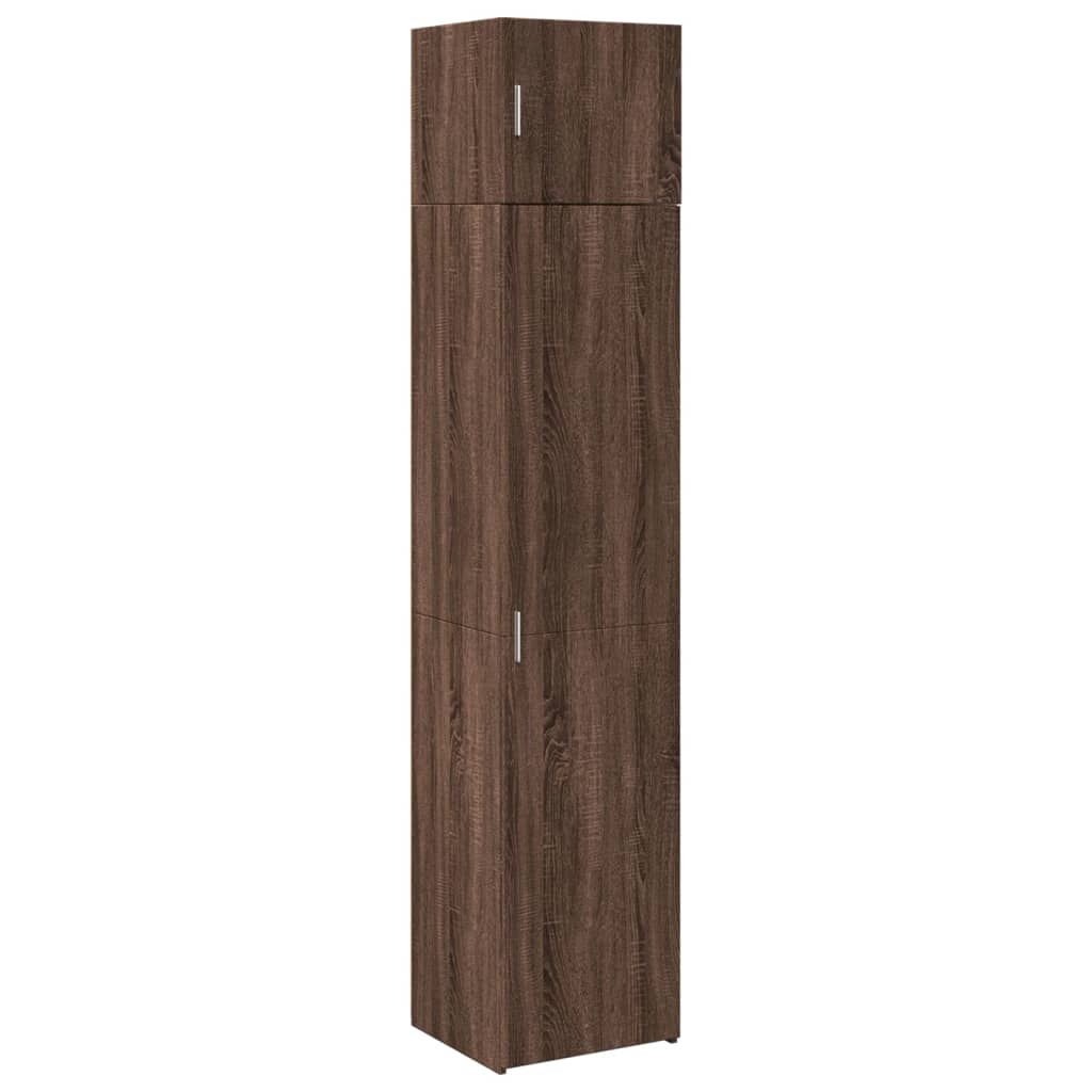 vidaXL Armario estrecho madera ingeniería marrón roble 45x42,5x225 cm