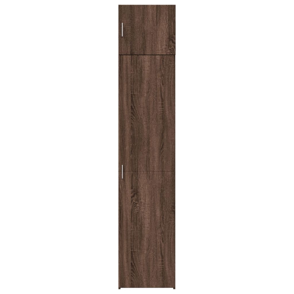 vidaXL Armario estrecho madera ingeniería marrón roble 45x42,5x225 cm