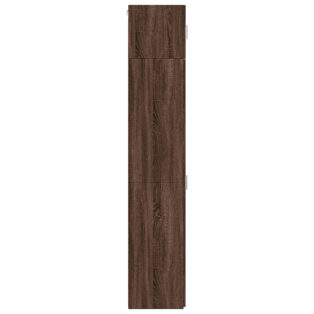 vidaXL Armario estrecho madera ingeniería marrón roble 45x42,5x225 cm