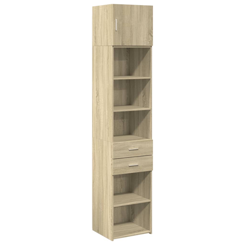 vidaXL Armario estrecho madera ingeniería roble Sonoma 45x42,5x225 cm