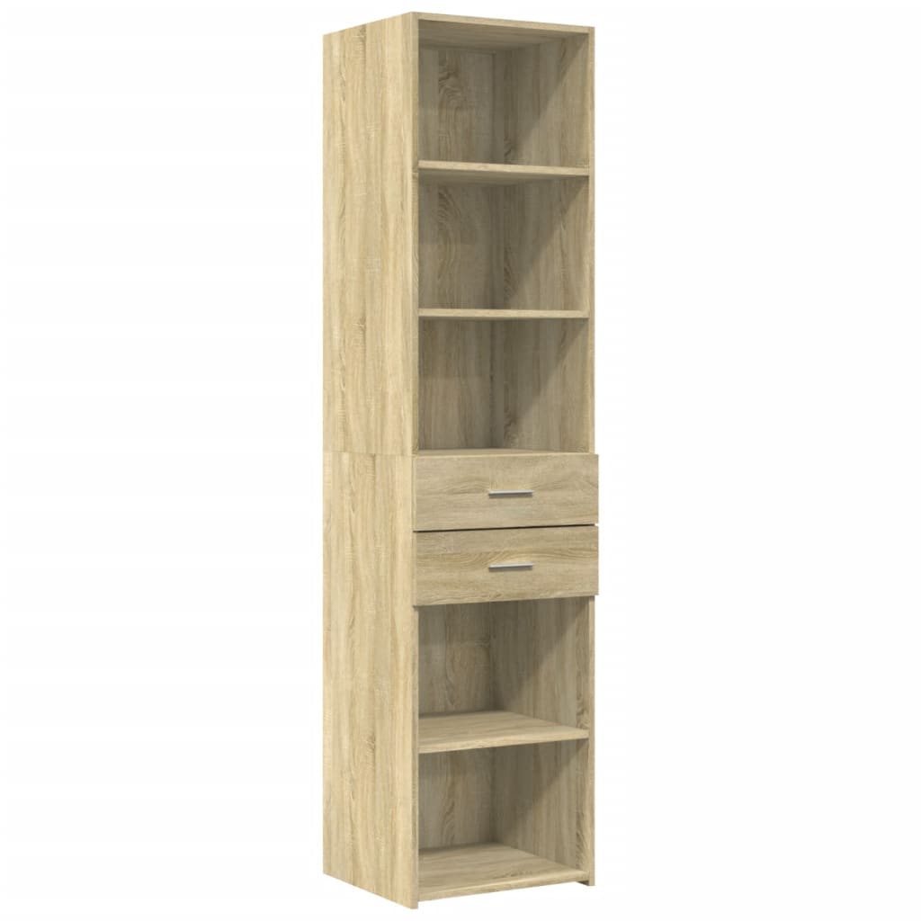 vidaXL Armario estrecho madera ingeniería roble Sonoma 45x42,5x225 cm