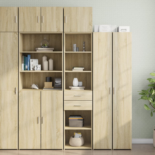 vidaXL Armario estrecho madera ingeniería roble Sonoma 45x42,5x225 cm