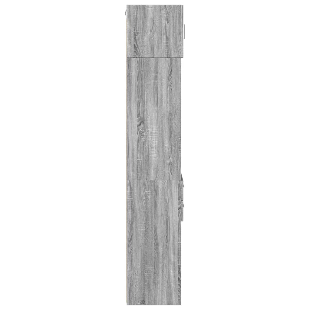 vidaXL Armario estrecho madera ingeniería gris Sonoma 45x42,5x225 cm