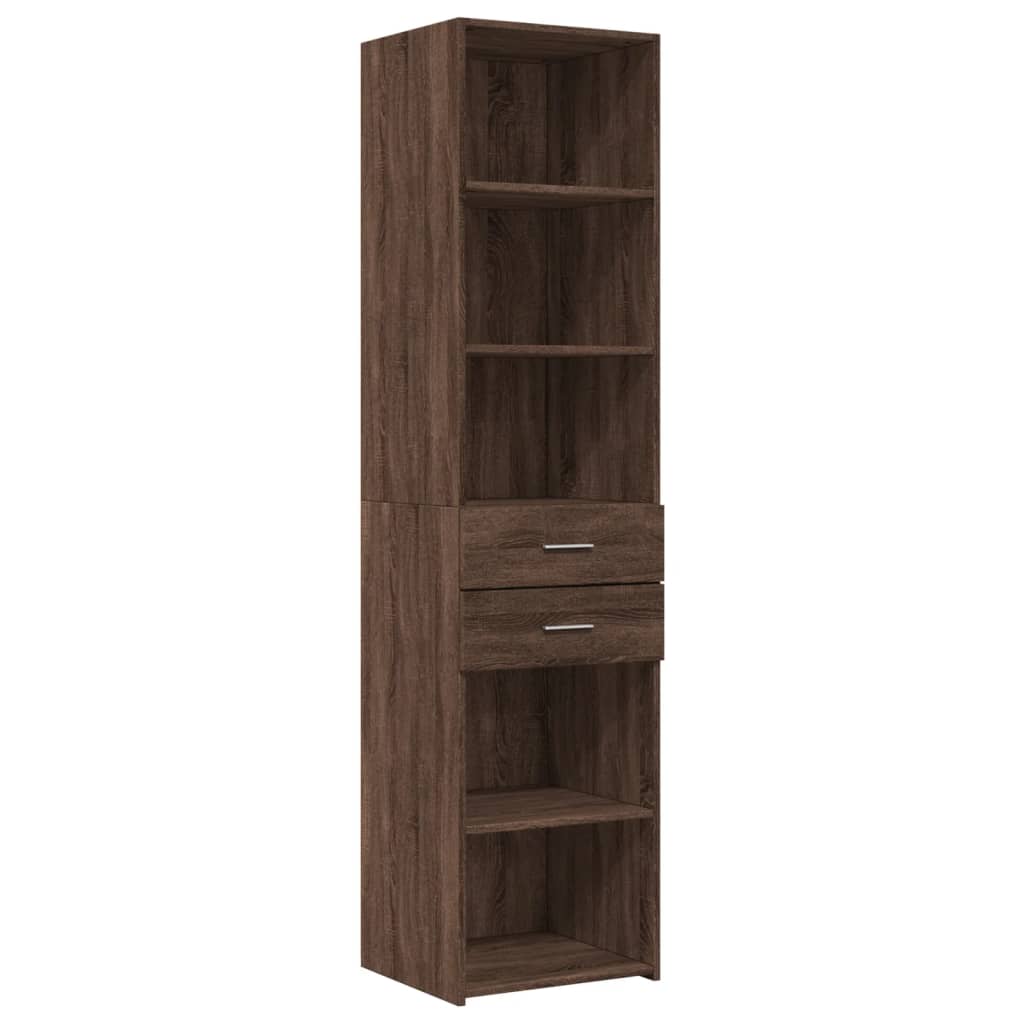 vidaXL Armario estrecho madera ingeniería marrón roble 45x42,5x225 cm