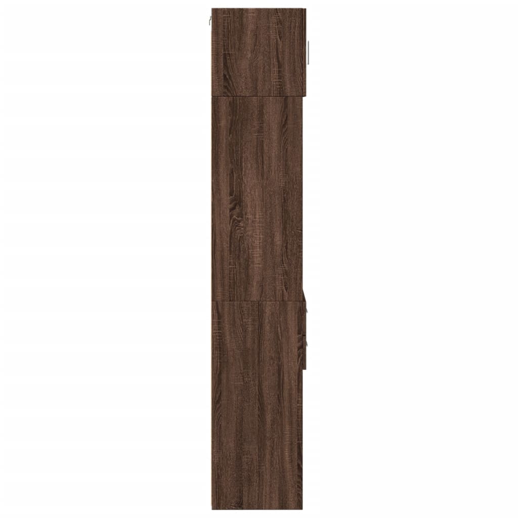 vidaXL Armario estrecho madera ingeniería marrón roble 45x42,5x225 cm