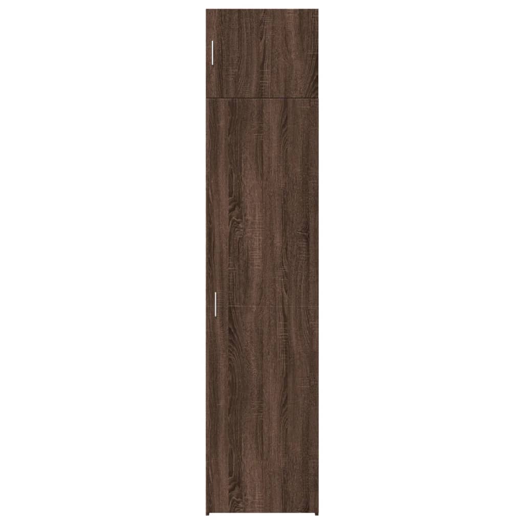 vidaXL Armario estrecho madera ingeniería marrón roble 50x42,5x225 cm