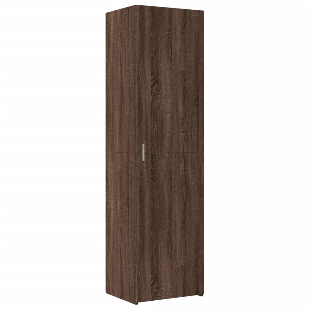 vidaXL Armario estrecho madera ingeniería marrón roble 50x42,5x225 cm