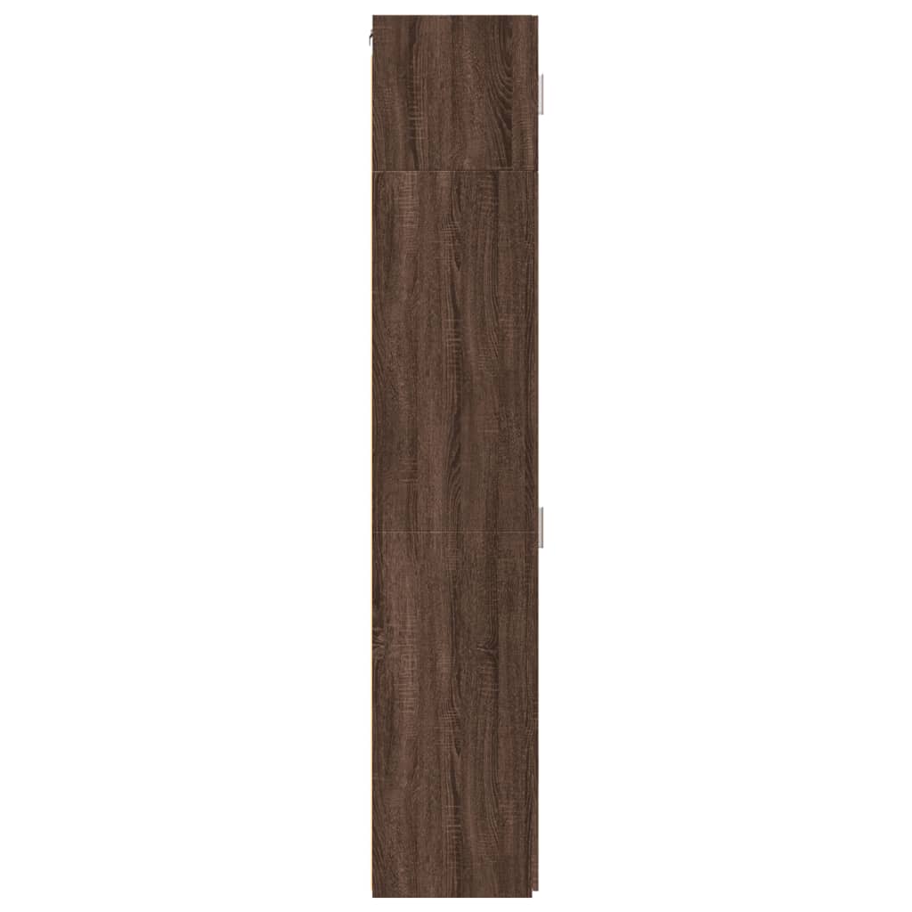 vidaXL Armario estrecho madera ingeniería marrón roble 50x42,5x225 cm