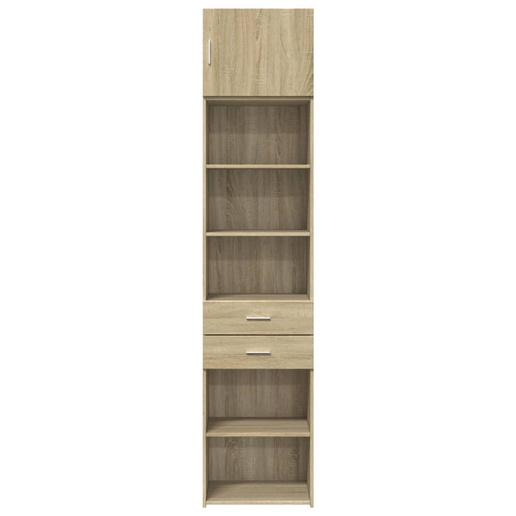 vidaXL Armario estrecho madera ingeniería roble Sonoma 50x42,5x225 cm