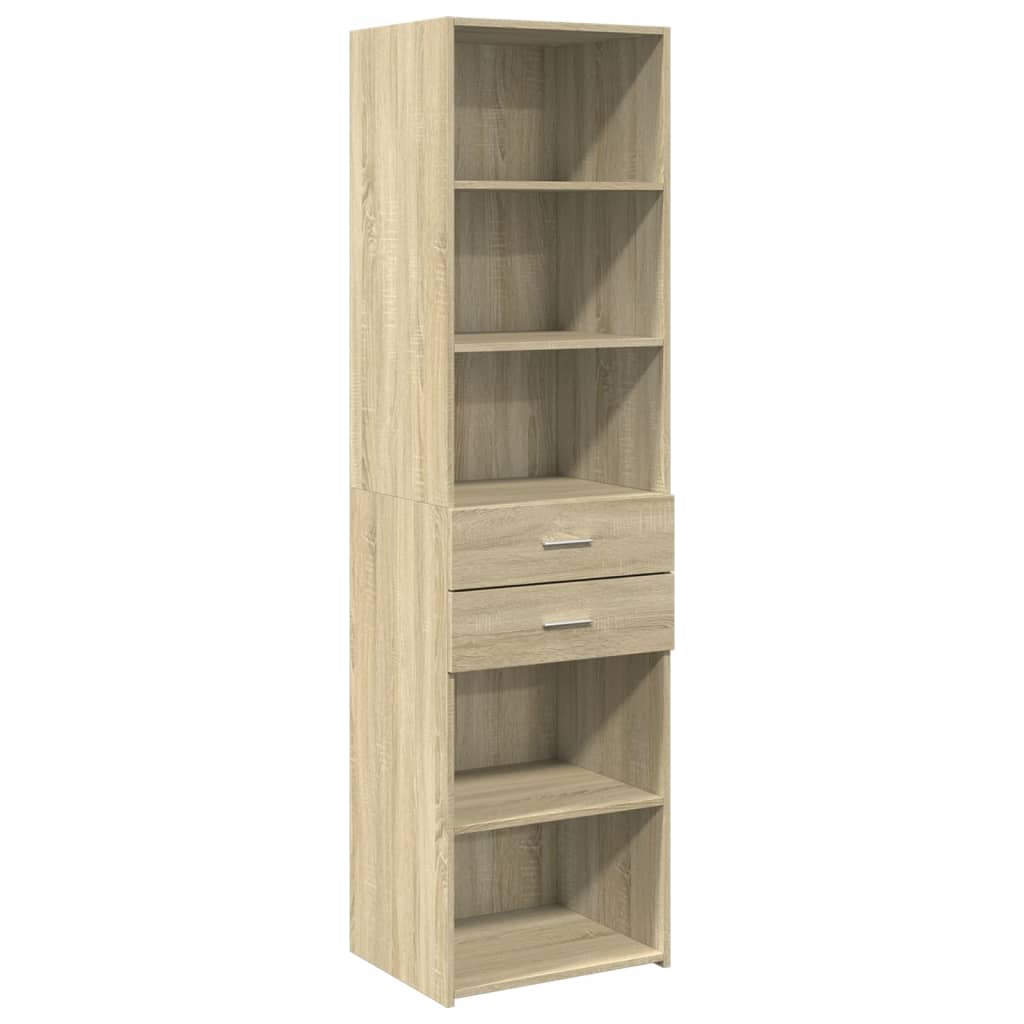 vidaXL Armario estrecho madera ingeniería roble Sonoma 50x42,5x225 cm