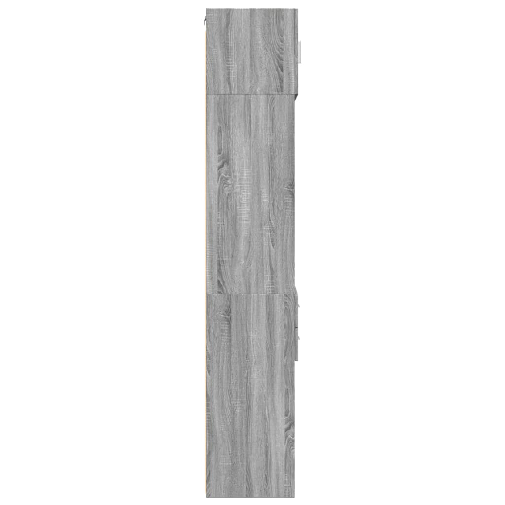 vidaXL Armario estrecho madera ingeniería gris Sonoma 50x42,5x225 cm