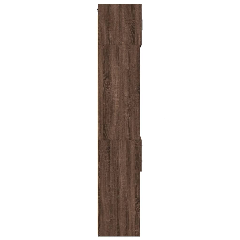 vidaXL Armario estrecho madera ingeniería marrón roble 50x42,5x225 cm