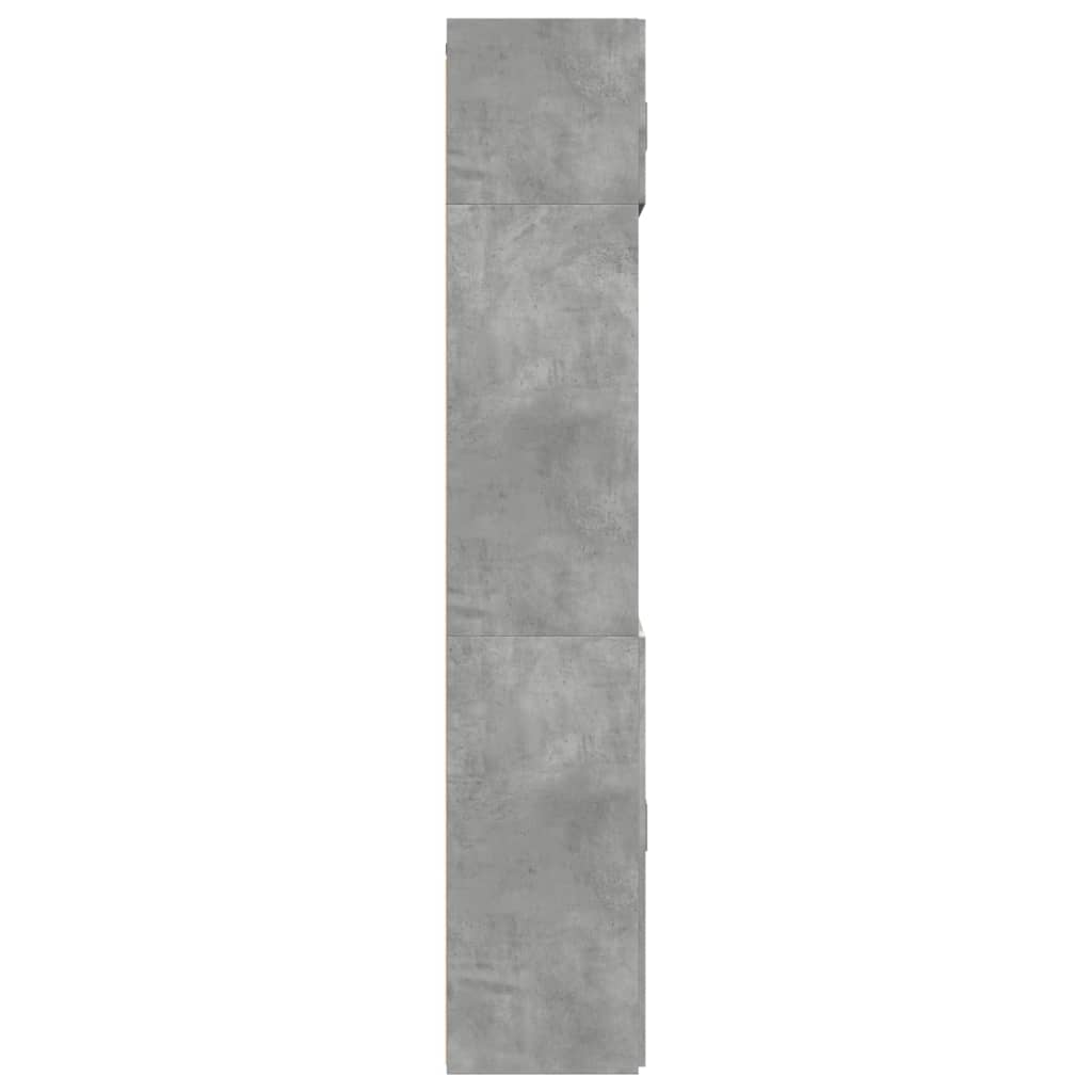 vidaXL Armario de madera de ingeniería gris hormigón 70x42,5x225 cm