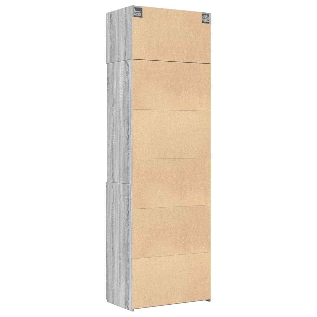 vidaXL Armario de madera ingeniería gris Sonoma 70x42,5x225 cm