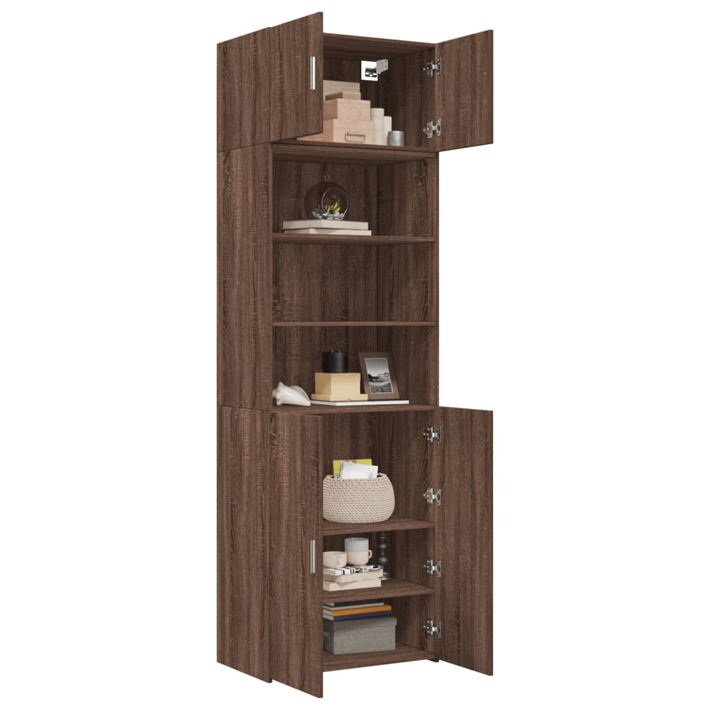 vidaXL Armario de madera ingeniería marrón roble 70x42,5x225 cm