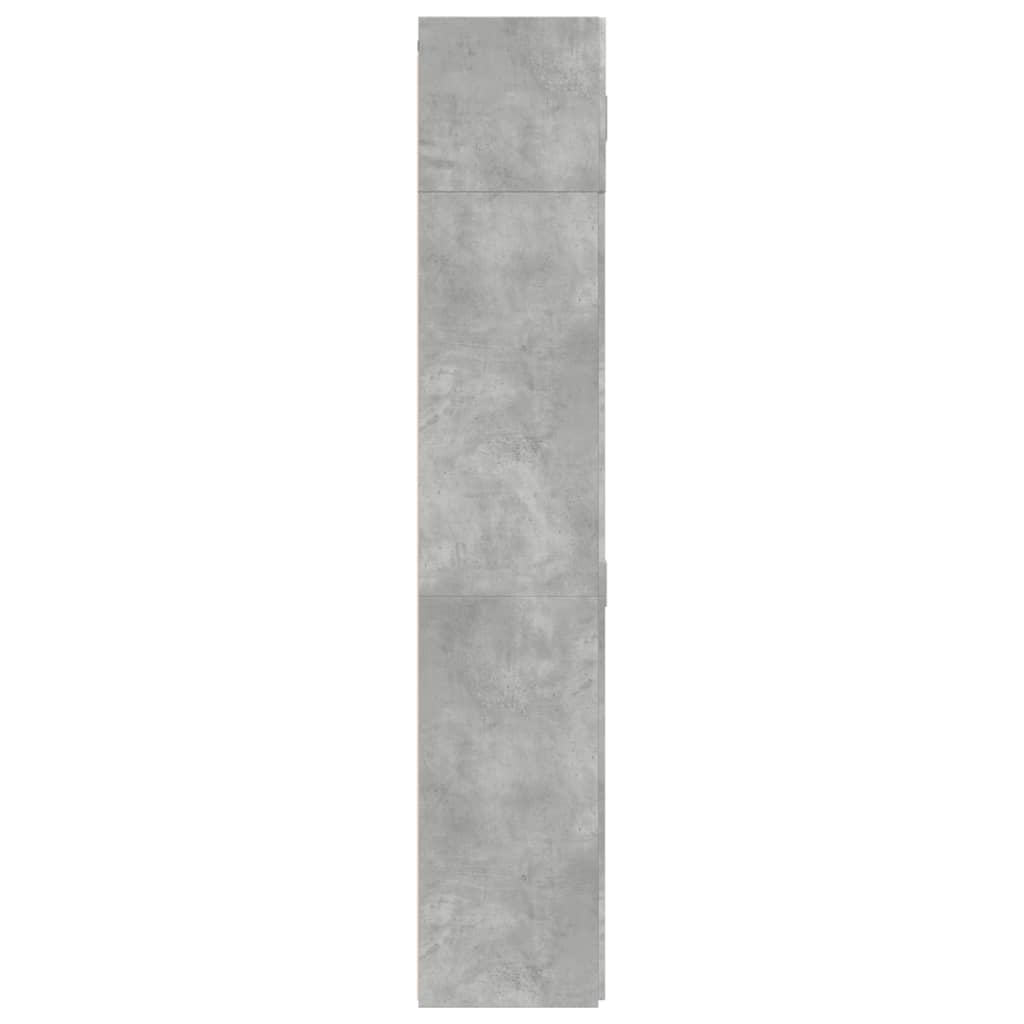 vidaXL Armario de madera de ingeniería gris hormigón 70x42,5x225 cm