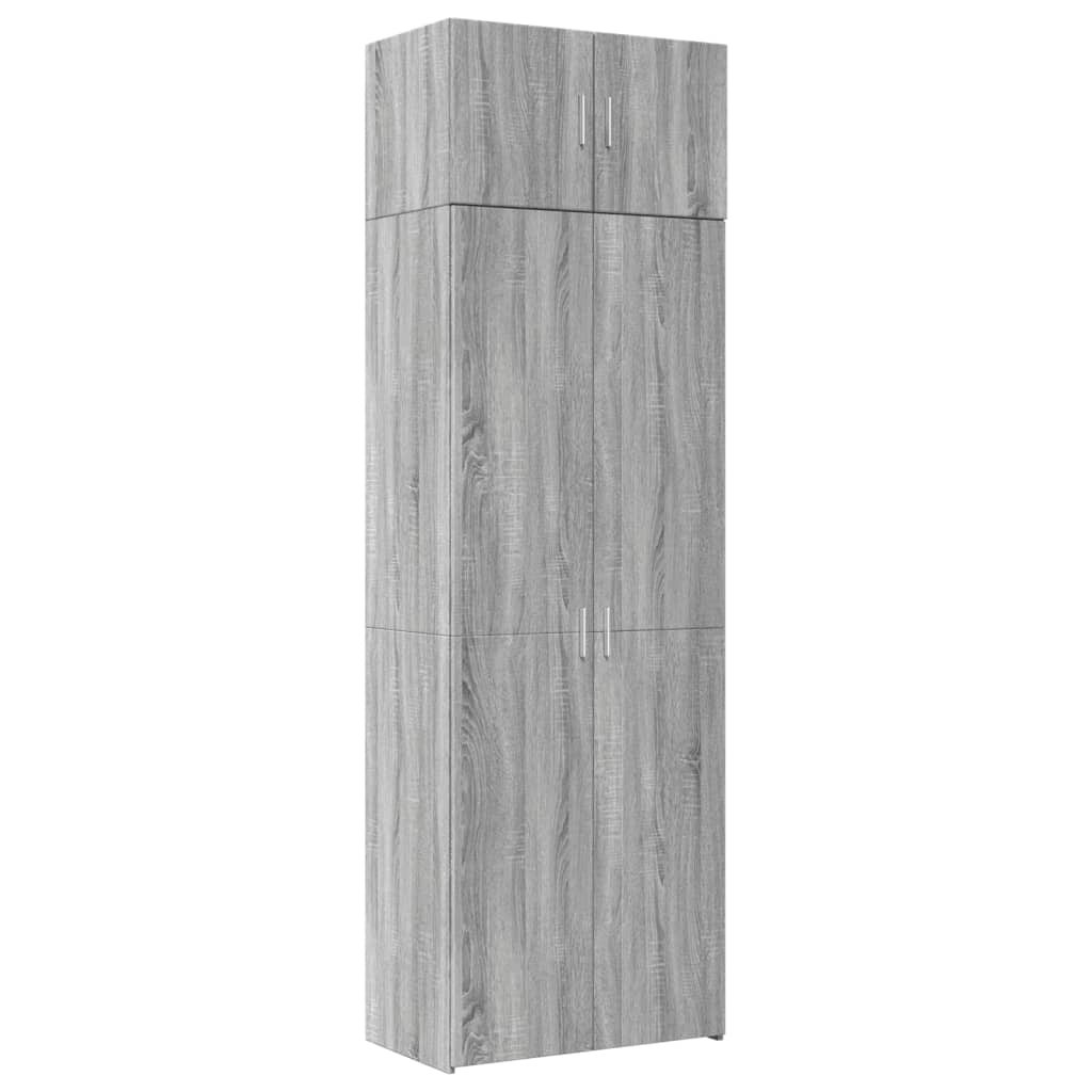 vidaXL Armario de madera ingeniería gris Sonoma 70x42,5x225 cm