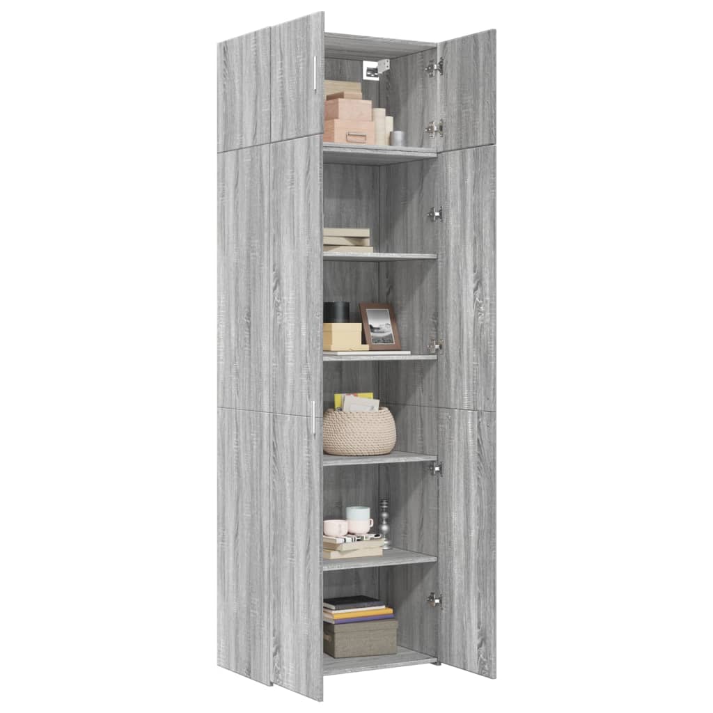 vidaXL Armario de madera ingeniería gris Sonoma 70x42,5x225 cm