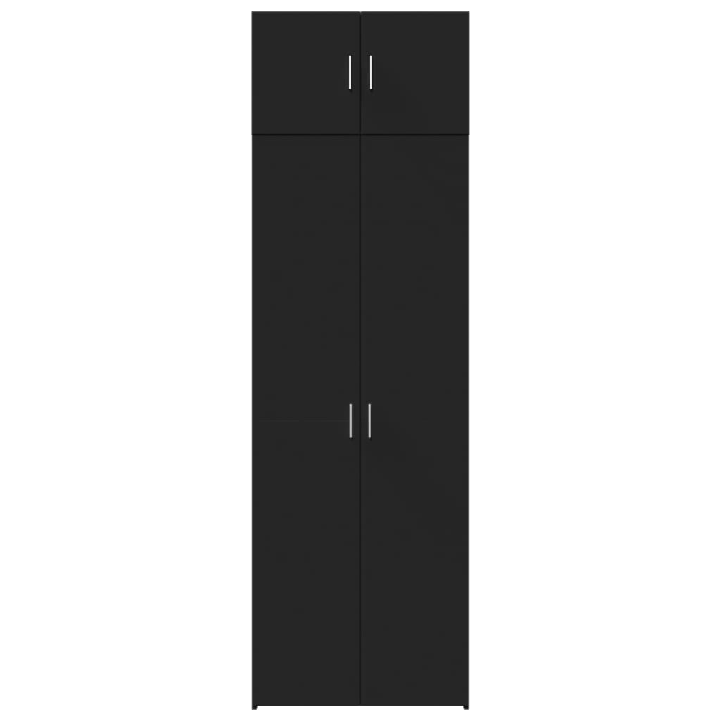 vidaXL Armario de madera de ingeniería negro 70x42,5x225 cm