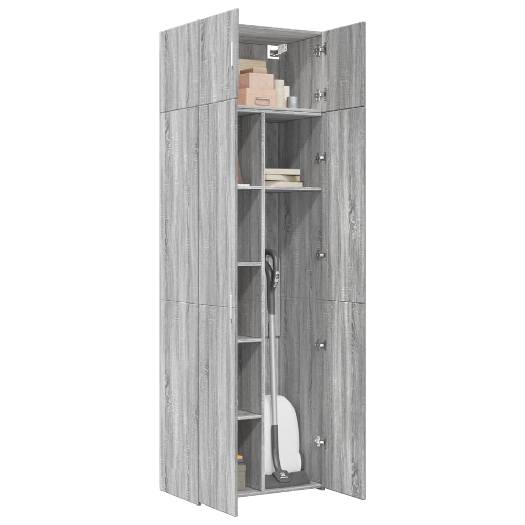 vidaXL Armario de madera ingeniería gris Sonoma 70x42,5x225 cm