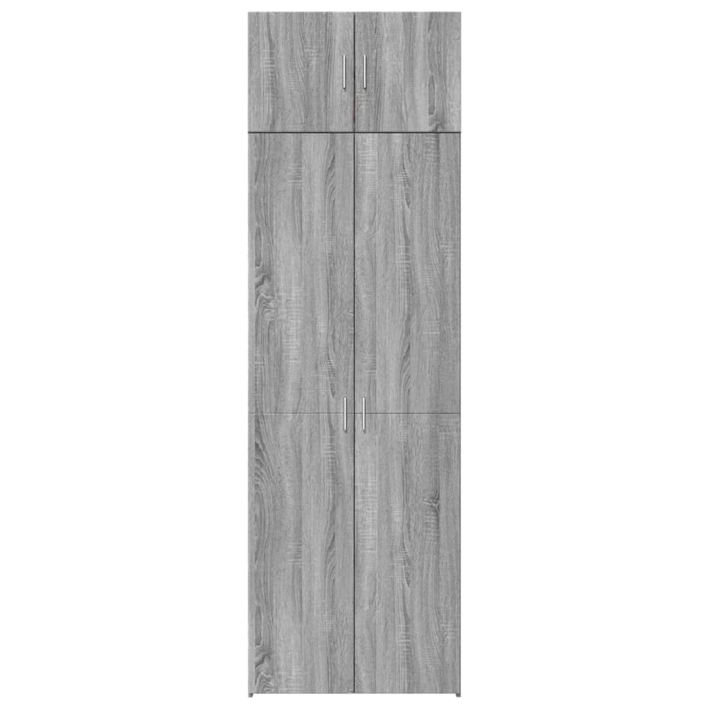 vidaXL Armario de madera ingeniería gris Sonoma 70x42,5x225 cm