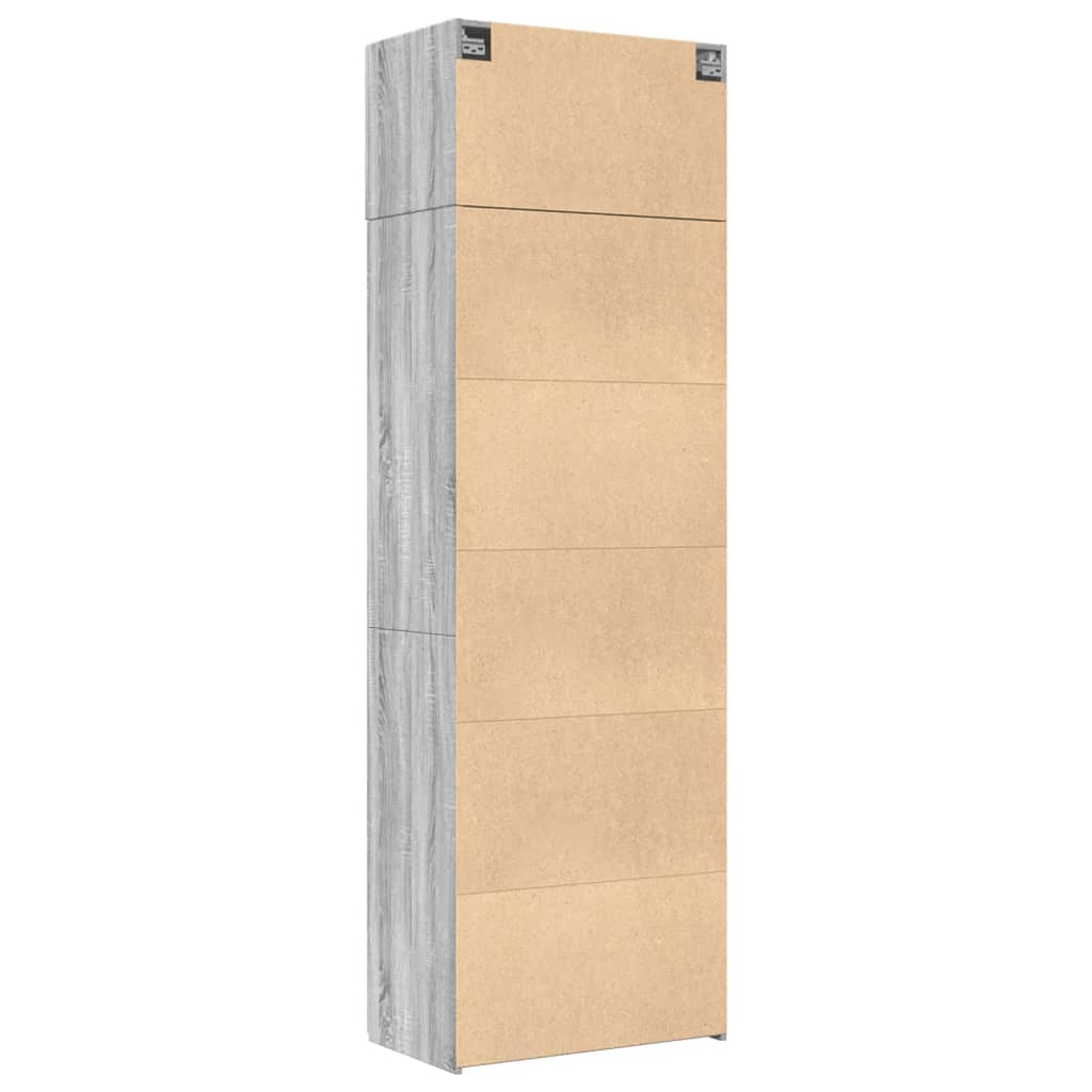 vidaXL Armario de madera ingeniería gris Sonoma 70x42,5x225 cm