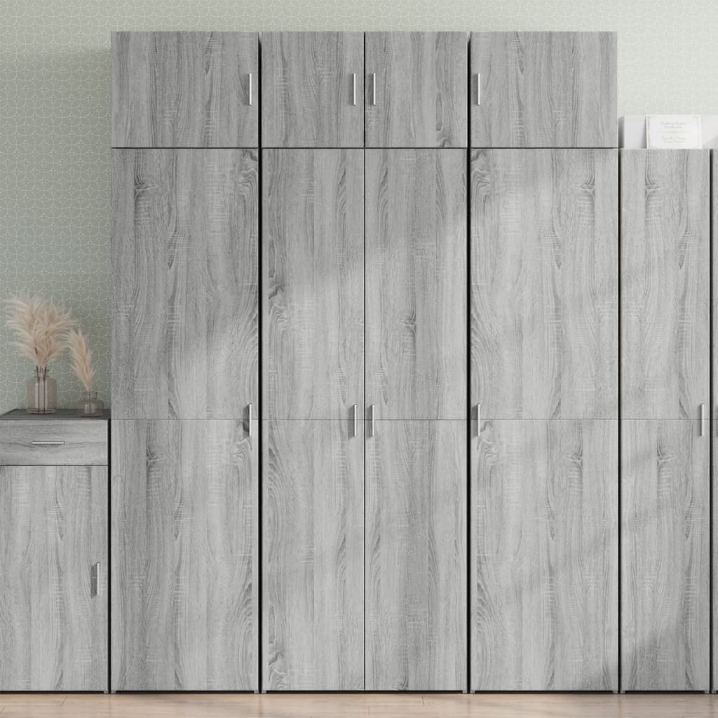 vidaXL Armario de madera ingeniería gris Sonoma 70x42,5x225 cm