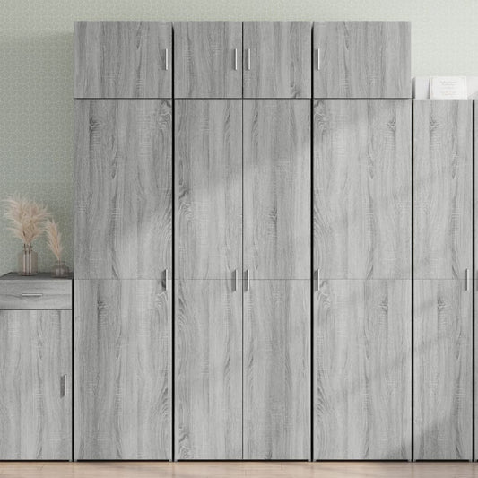 vidaXL Armario de madera ingeniería gris Sonoma 70x42,5x225 cm