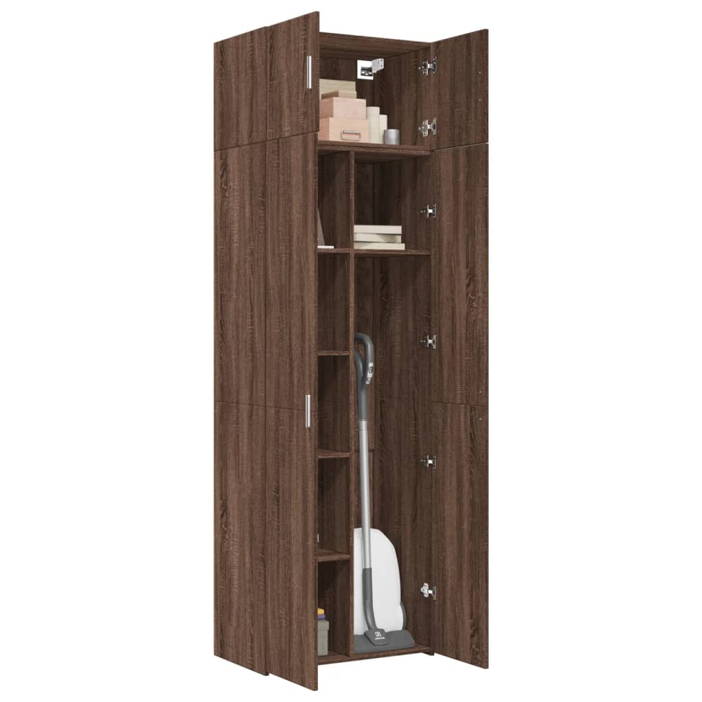 vidaXL Armario de madera ingeniería marrón roble 70x42,5x225 cm