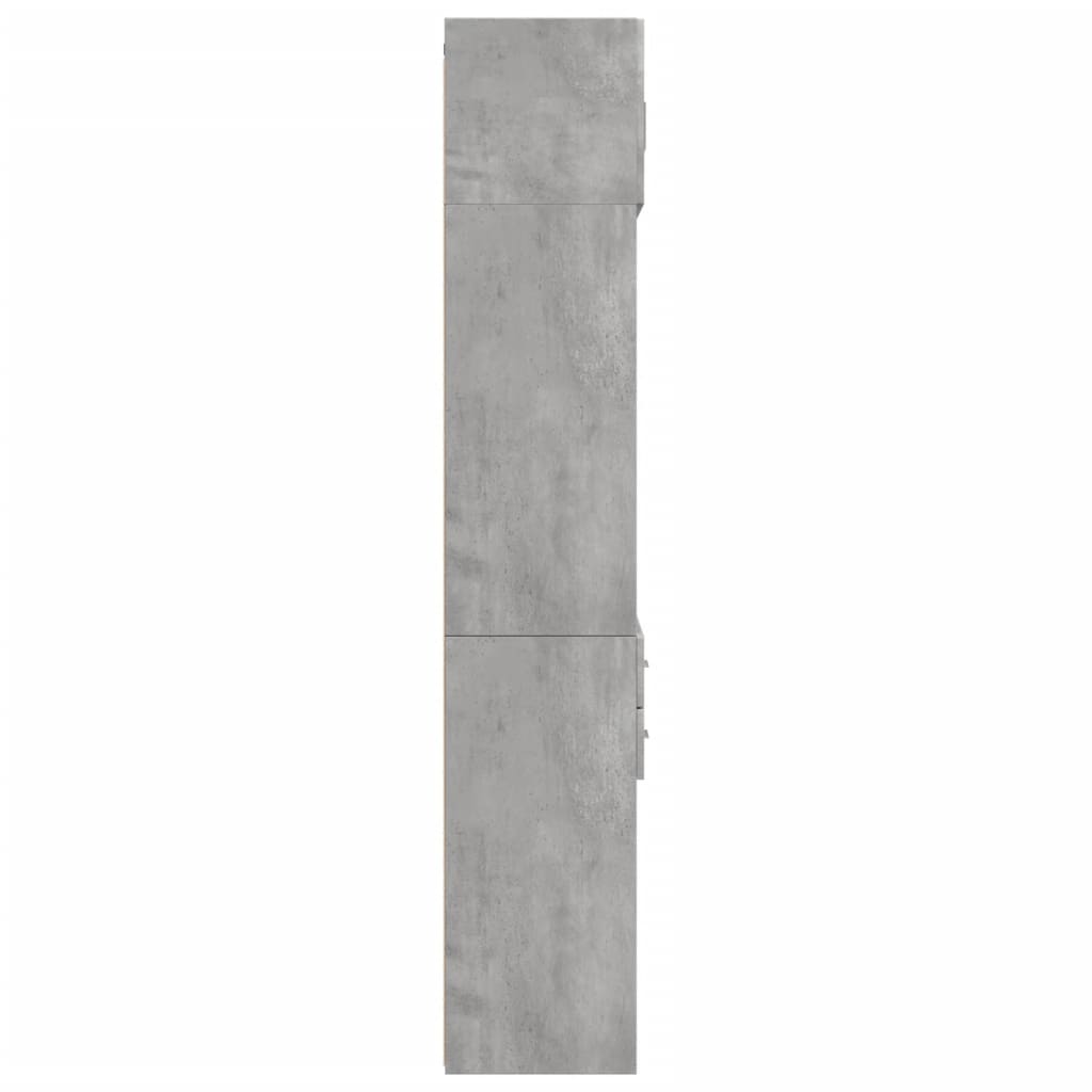 vidaXL Armario de madera de ingeniería gris hormigón 70x42,5x225 cm