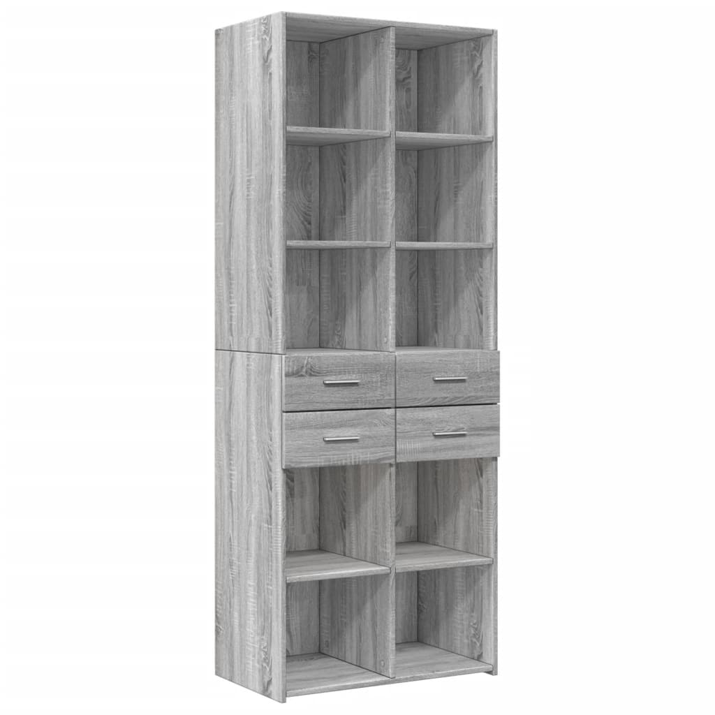 vidaXL Armario de madera ingeniería gris Sonoma 70x42,5x225 cm