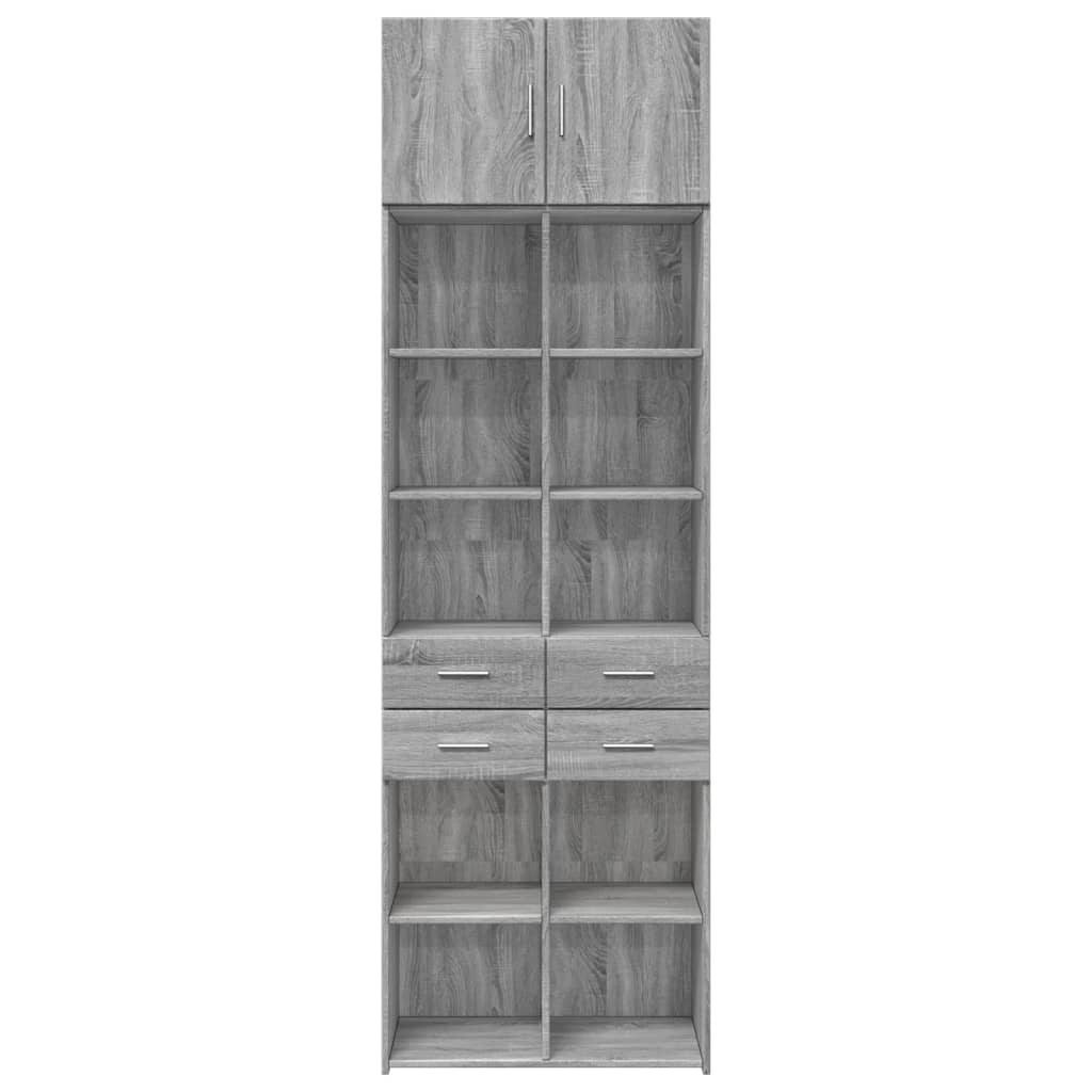 vidaXL Armario de madera ingeniería gris Sonoma 70x42,5x225 cm