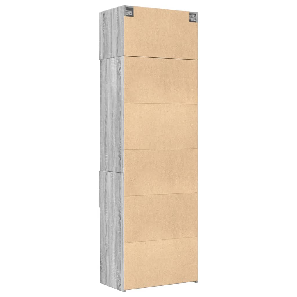 vidaXL Armario de madera ingeniería gris Sonoma 70x42,5x225 cm