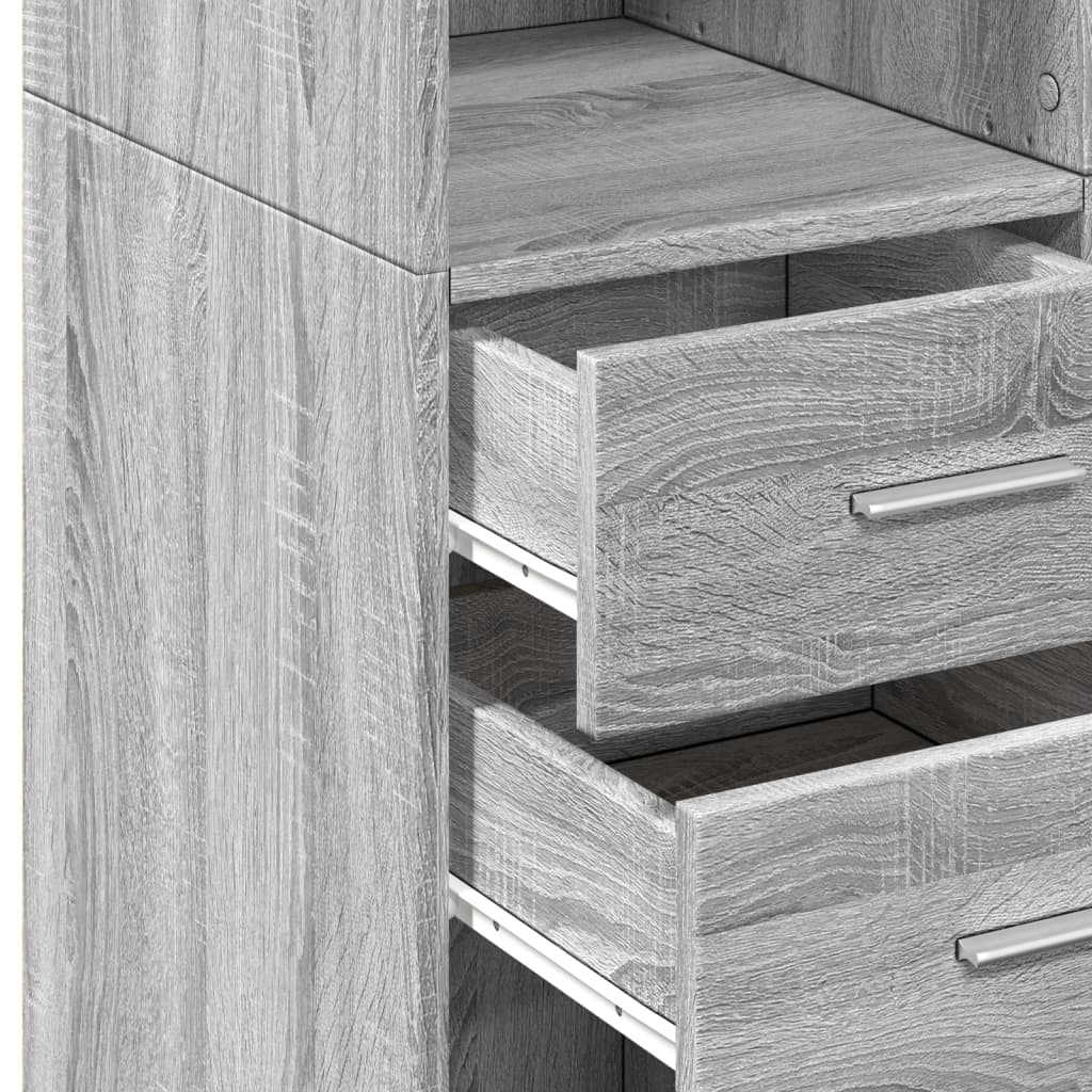 vidaXL Armario de madera ingeniería gris Sonoma 70x42,5x225 cm