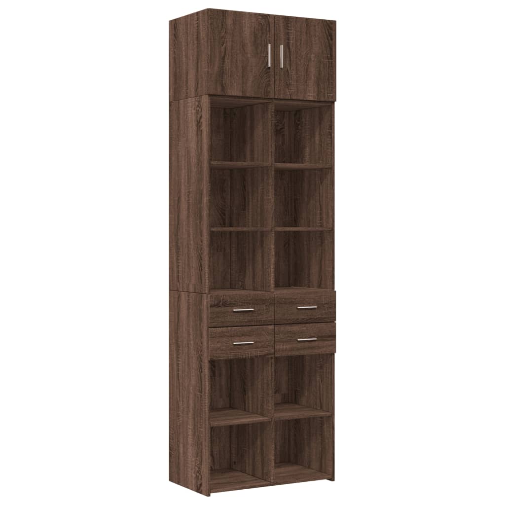 vidaXL Armario de madera ingeniería marrón roble 70x42,5x225 cm