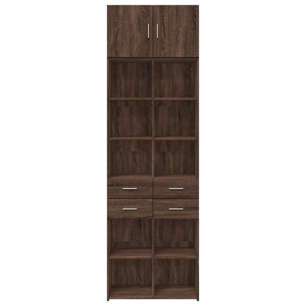 vidaXL Armario de madera ingeniería marrón roble 70x42,5x225 cm