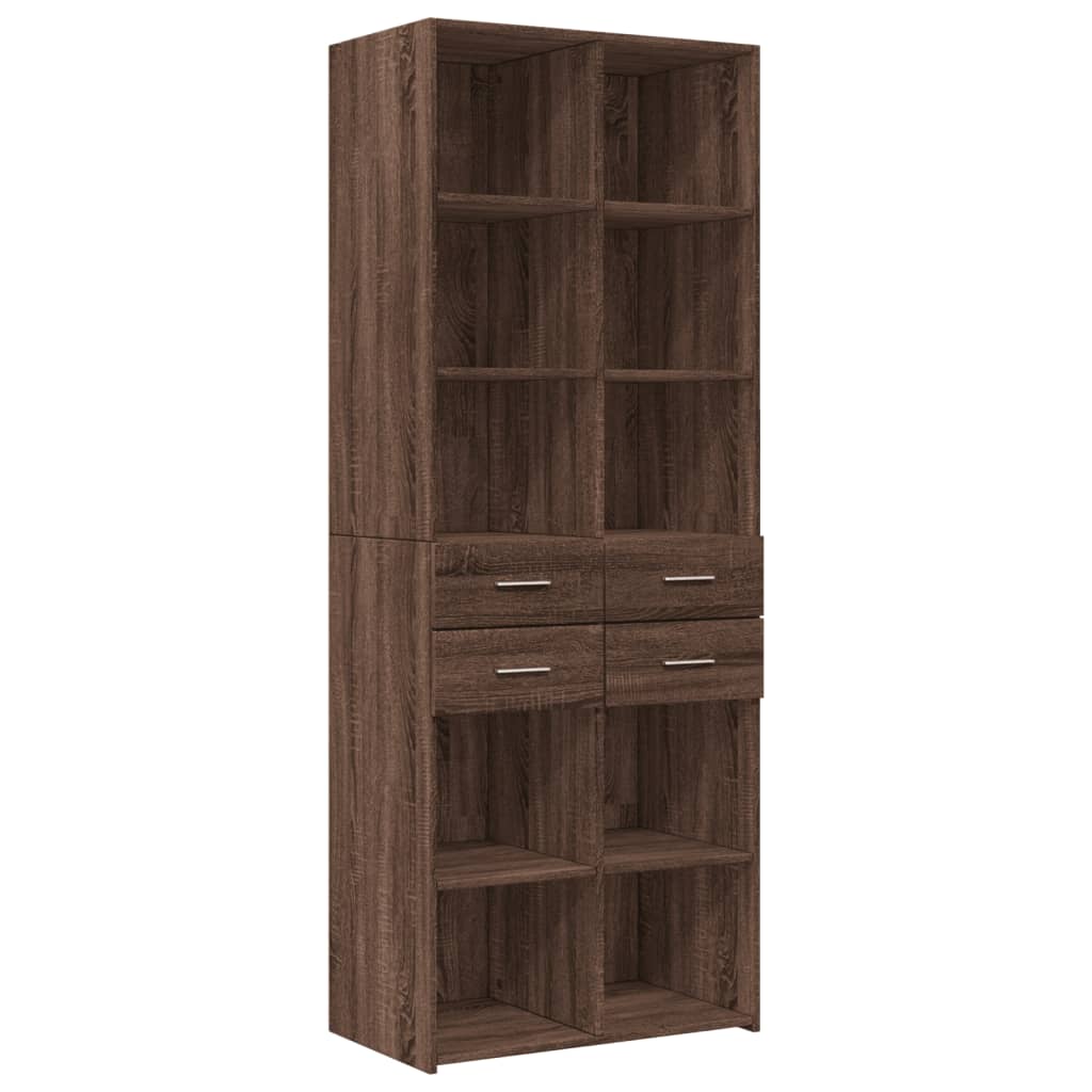 vidaXL Armario de madera ingeniería marrón roble 70x42,5x225 cm