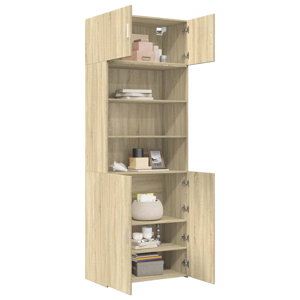 vidaXL Armario de madera de ingeniería roble Sonoma 80x42,5x225 cm