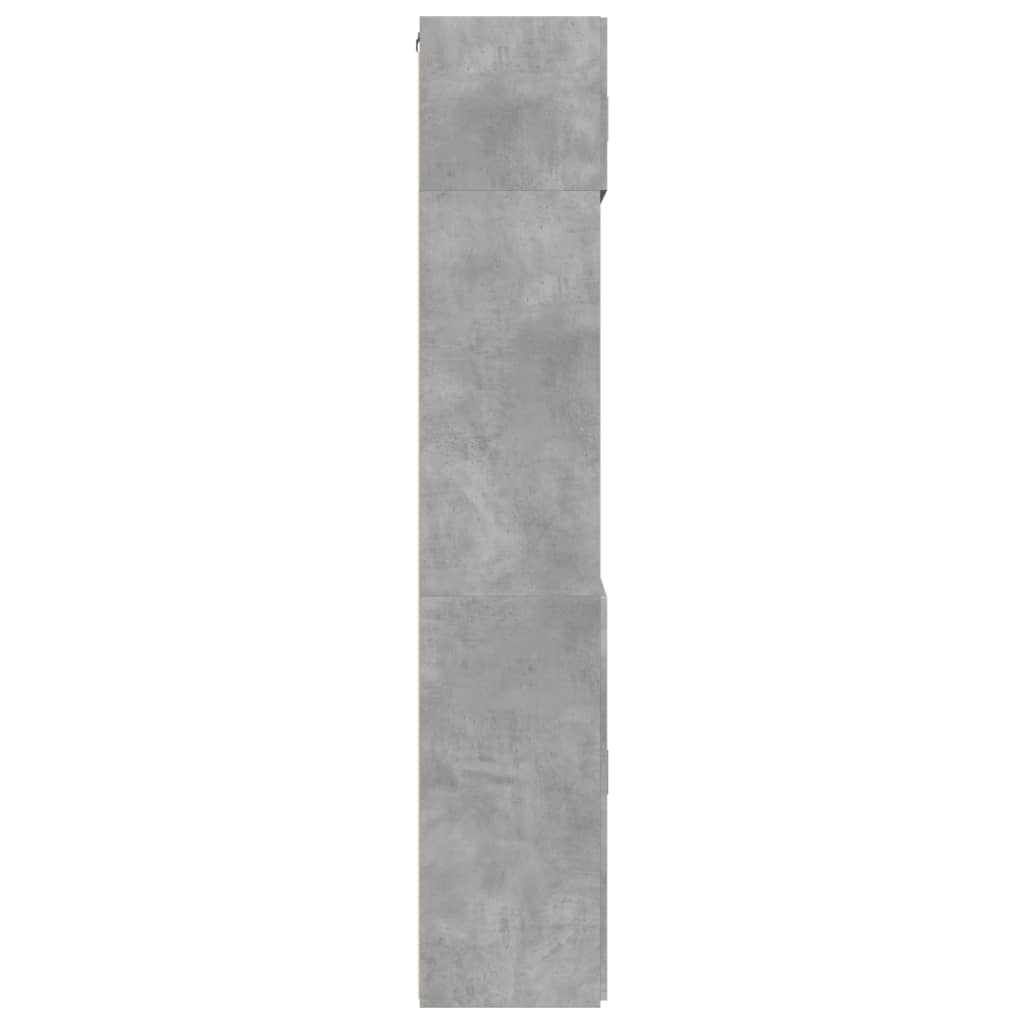 vidaXL Armario de madera de ingeniería gris hormigón 80x42,5x225 cm