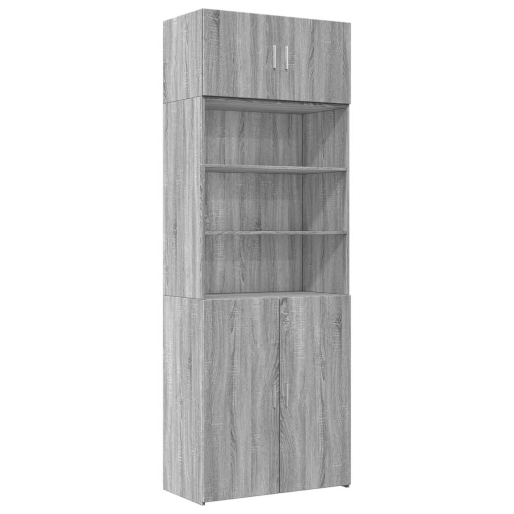 vidaXL Armario de madera ingeniería gris Sonoma 80x42,5x225 cm